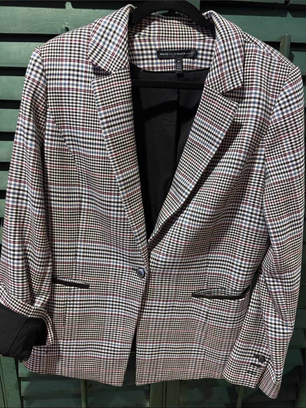 White House Black Market Plaid Blazer